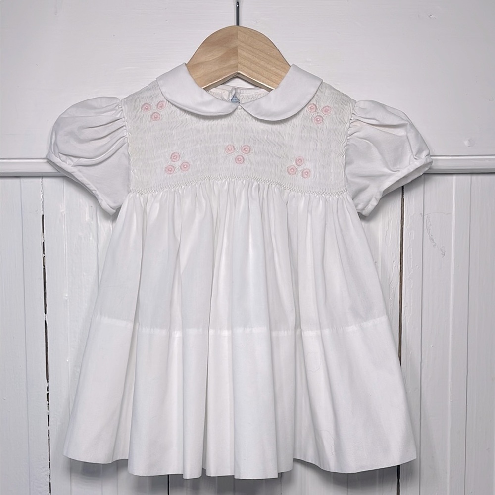 FELTMAN BROTHERS EUC Floral Smocked Peter Pan Collar Dress